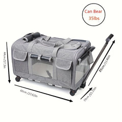 Extra Large Rolling Travel Pet Trolley by Snagg A Pet Trolley