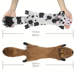 5PCS No-Stuffing Squeaky Plush Dog Toys - SnaggIt