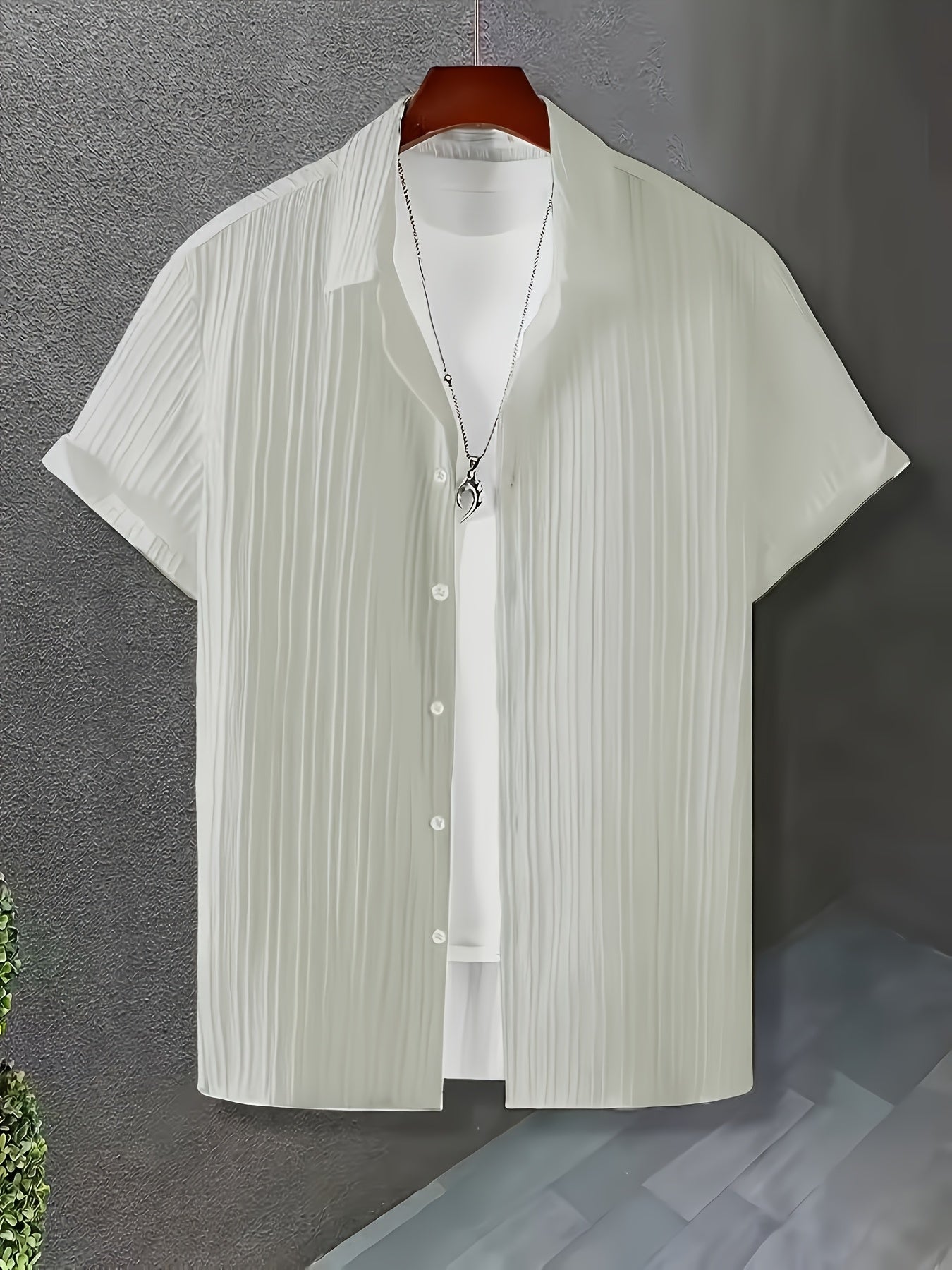 Men’s 5-Pack Casual Short Sleeve Button-Up Shirts – Classic Lapel Collar by Snagg A Shirt