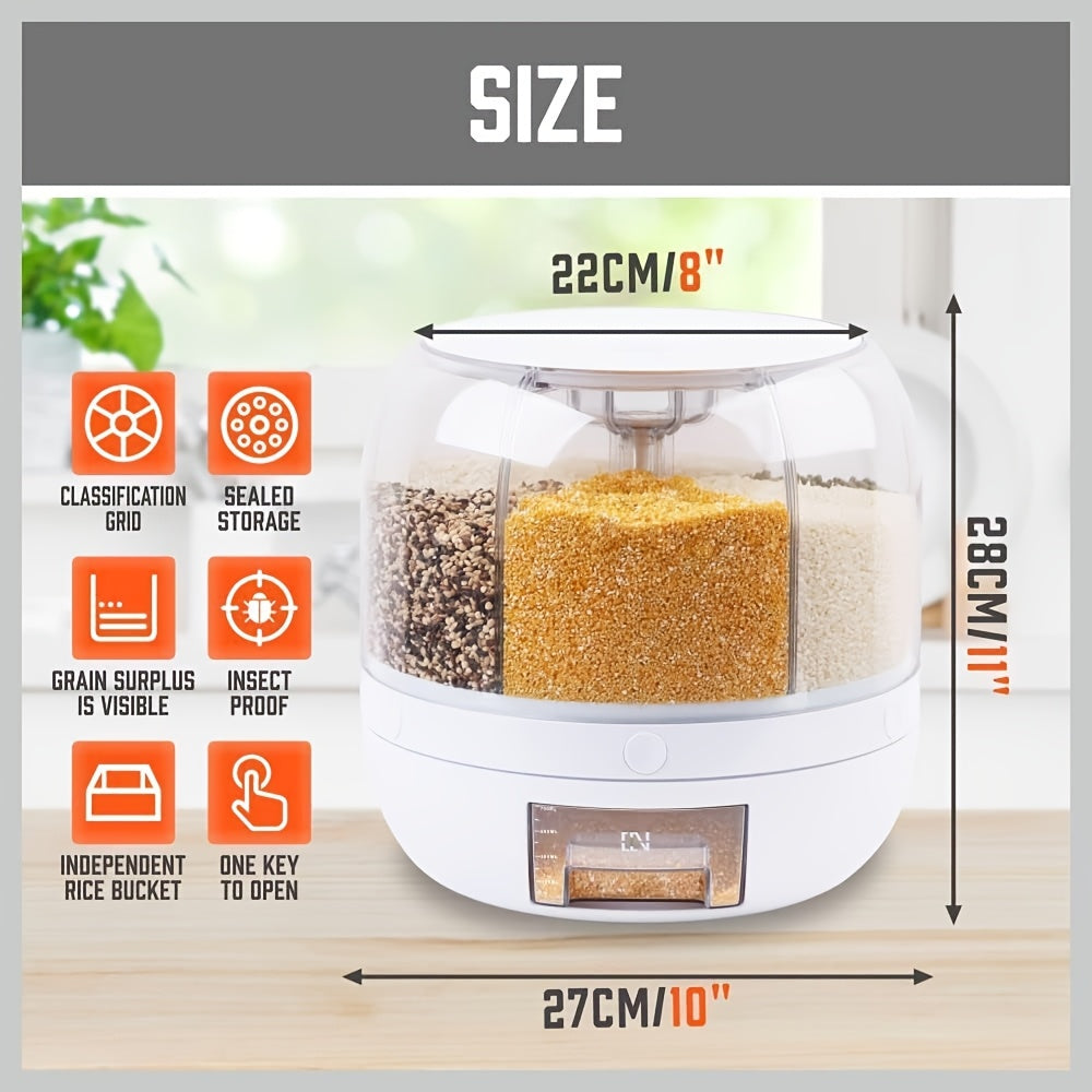 6-in-1 Rotating Grain Dispenser by Snagg A Container