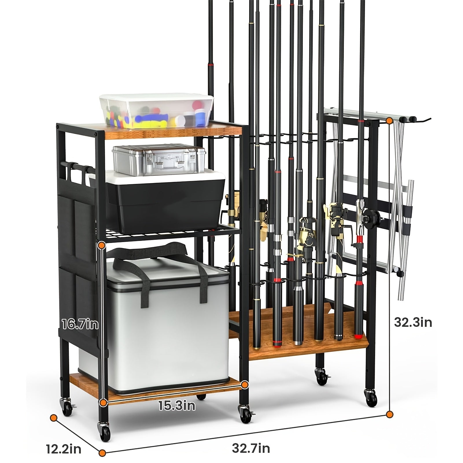 3 Tier Fishing Rod Holder Cart by Snagg A Rack