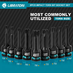 9pcs Impact Torx Bit Socket Set
