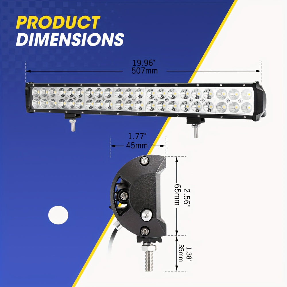 50.8cm LED Light Bar Slim Dual Row Flood Spot Combo 4X4 Offroad, Without Battery