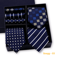 Formal Men’s Tie Collection — 3 Luxury Neckties & Handkerchiefs - GL-03 - Others In Fashion