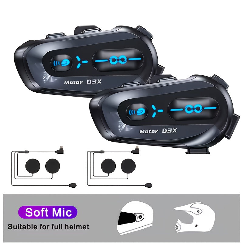 2pcs Motorcycle Helmet Intercom by Snagg An Intercom