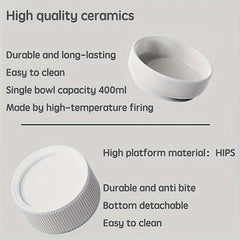 Elevated Ceramic Pet Bowls with Raised Stand by Snagg A Feeder