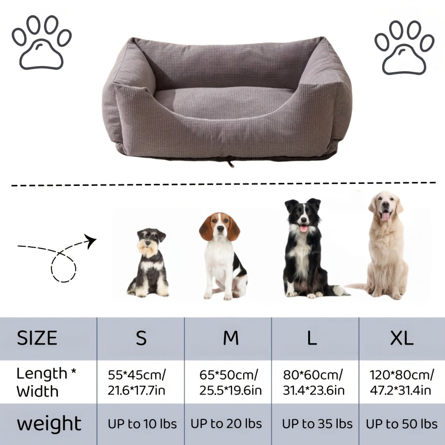 Orthopedic Washable Non-Slip Dog Bed with Raised Edges by Snagg A Pet Bed