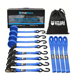 4pcs Heavy Duty Ratchet Straps by Snagg A Ratchet Strap