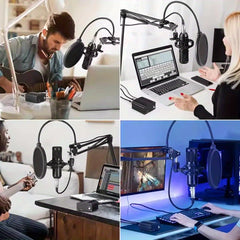 V8K Sound Card & Condenser Microphone Set by Snagg An Audio Mixer