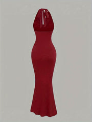 2pcs Elegant Halter Neck Mermaid Dresses - SnaggIt