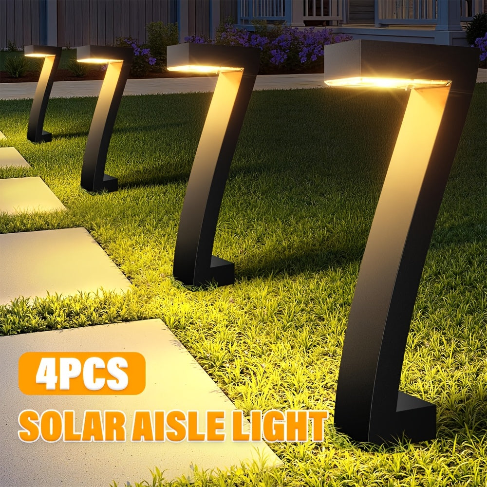 4 Pack Solar Pathway Lights Bright LED Outdoor Garden Lamps for Patio by Snagg An Outdoor Light