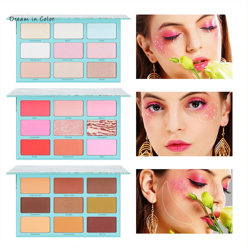 Professional 27 Color 3 in 1 Face & Eye Artistry Collection – Modular Contour, Highlighter & Blush Mega Palette