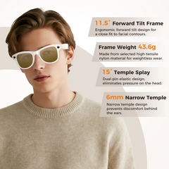 M02 Ultra AI Smart Glasses – 1080P HD Camera with 32GB Storage & Charging Case