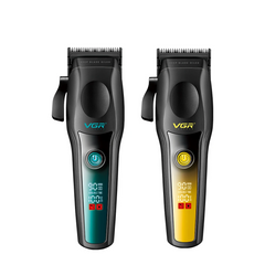 Professional High End Metal Series Hair Clipper – 2500mAh Titanium Alloy Precision Trimmer with Intelligent LCD Display