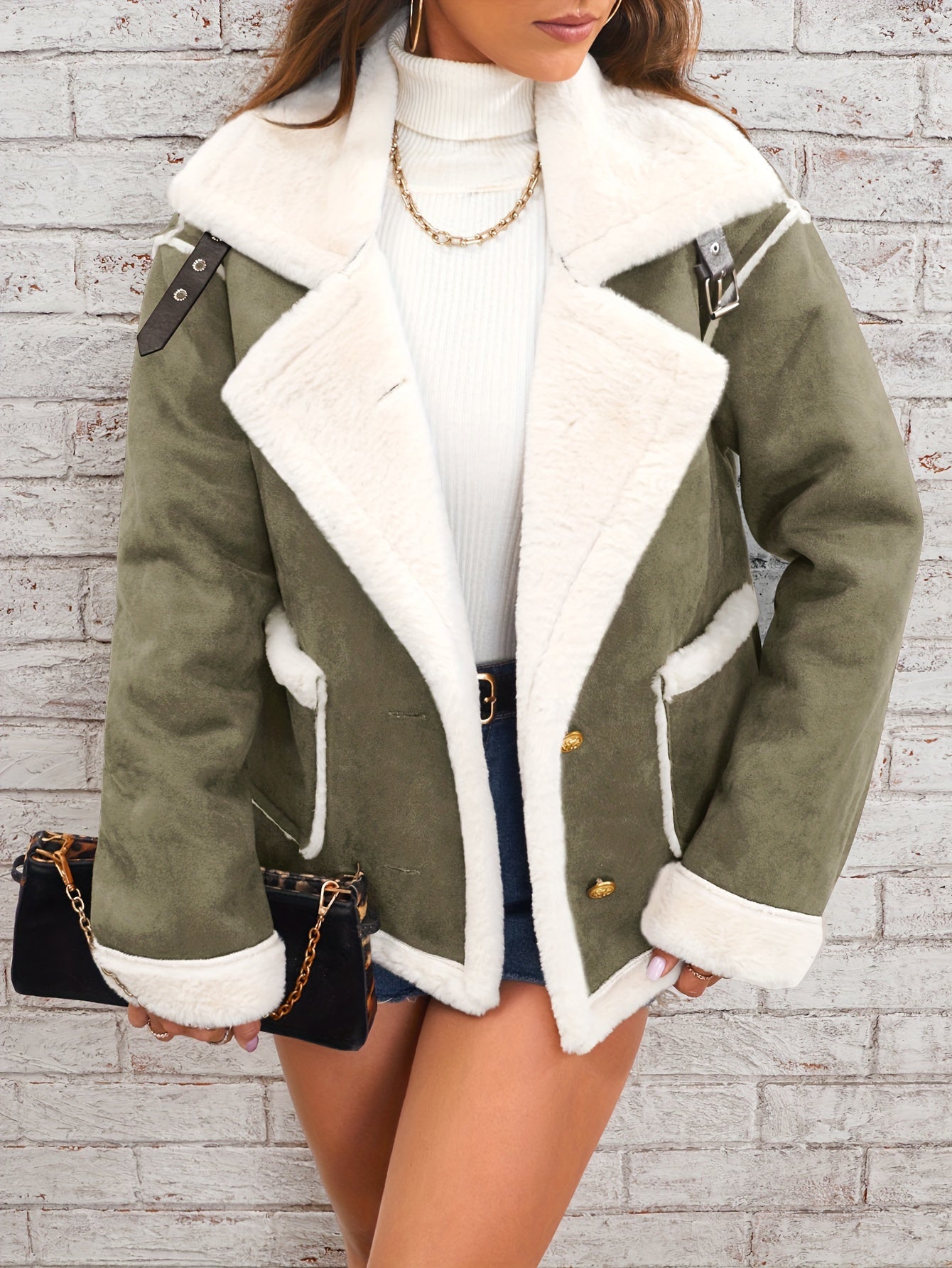 Women’s Lapel Plush Jacket by Snagg A Jacket