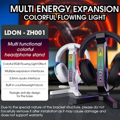 RGB Gaming Headset Stand Sound Activated LED Holder by Snagg A Headset Holder