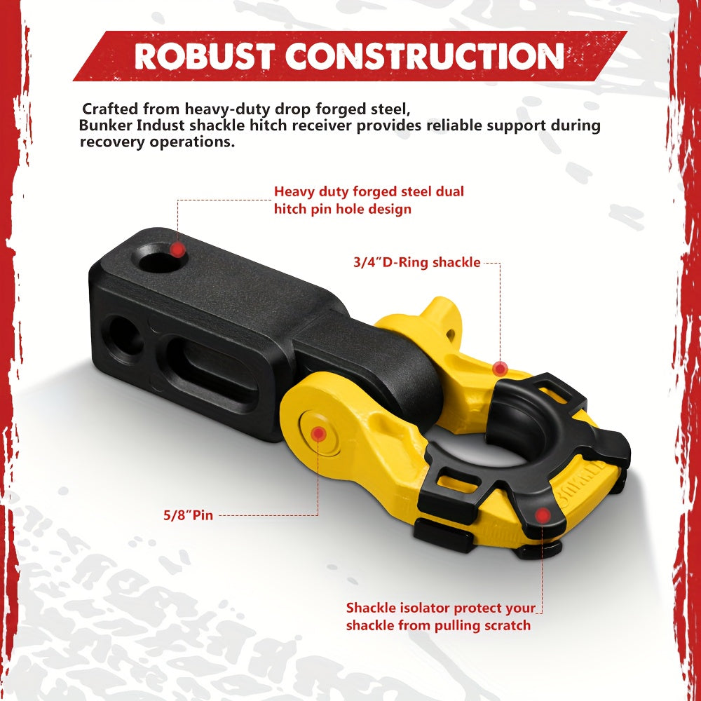 2" Recovery Hitch Receiver with 4.75T by Snagg A Bow Shackle
