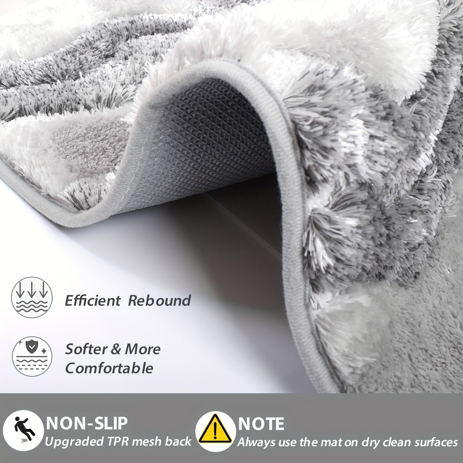 2 Pcs Luxury Bathroom Rug Set by Snagg A Rug