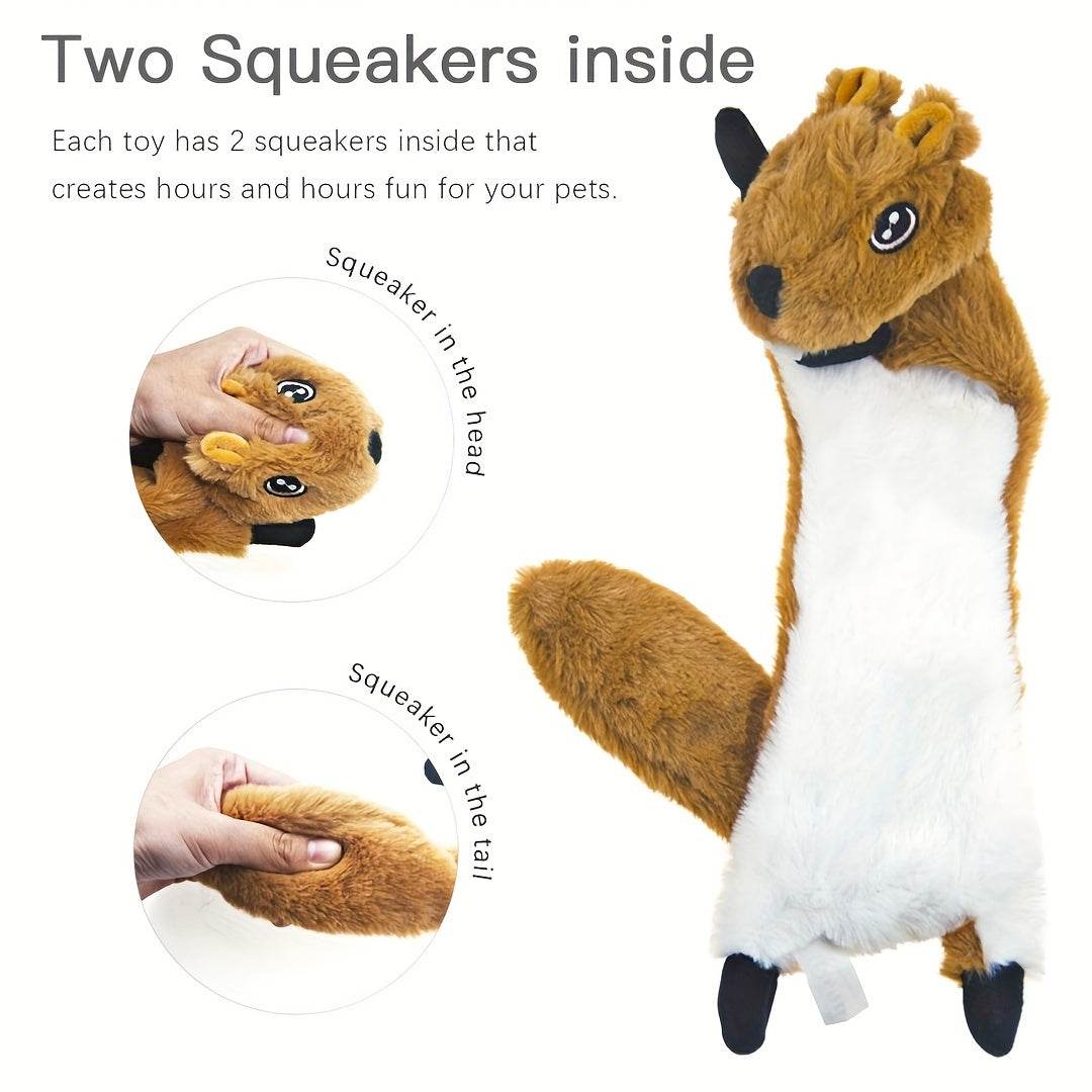 5PCS No-Stuffing Squeaky Plush Dog Toys - SnaggIt