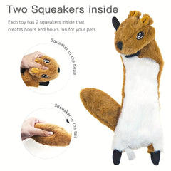 5PCS No-Stuffing Squeaky Plush Dog Toys - SnaggIt