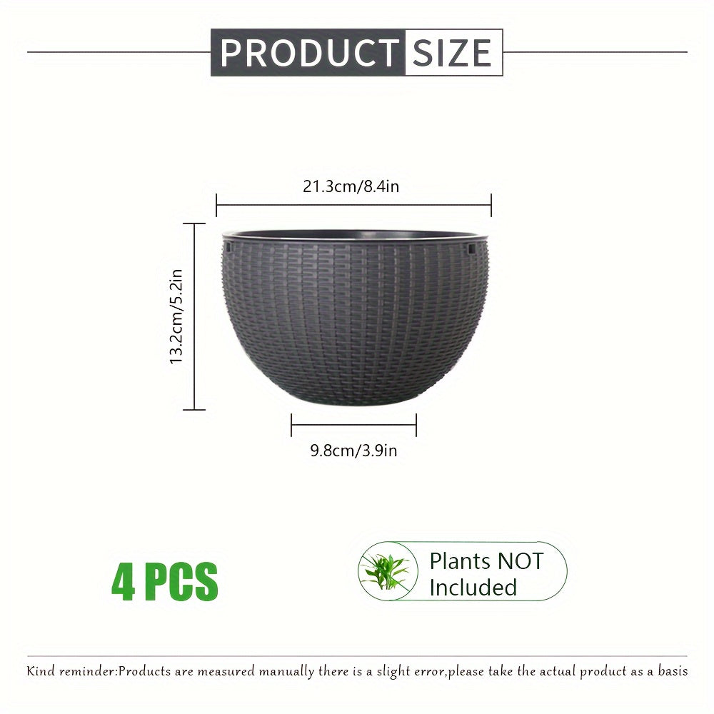 4pcs Hanging Baskets with Chains by Snagg A Pot