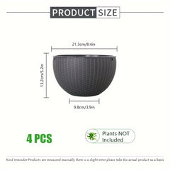 4pcs Hanging Baskets with Chains by Snagg A Pot