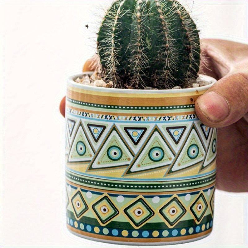 4 Pcs Ceramic Succulent Pots with Drainage by Snagg A Pot