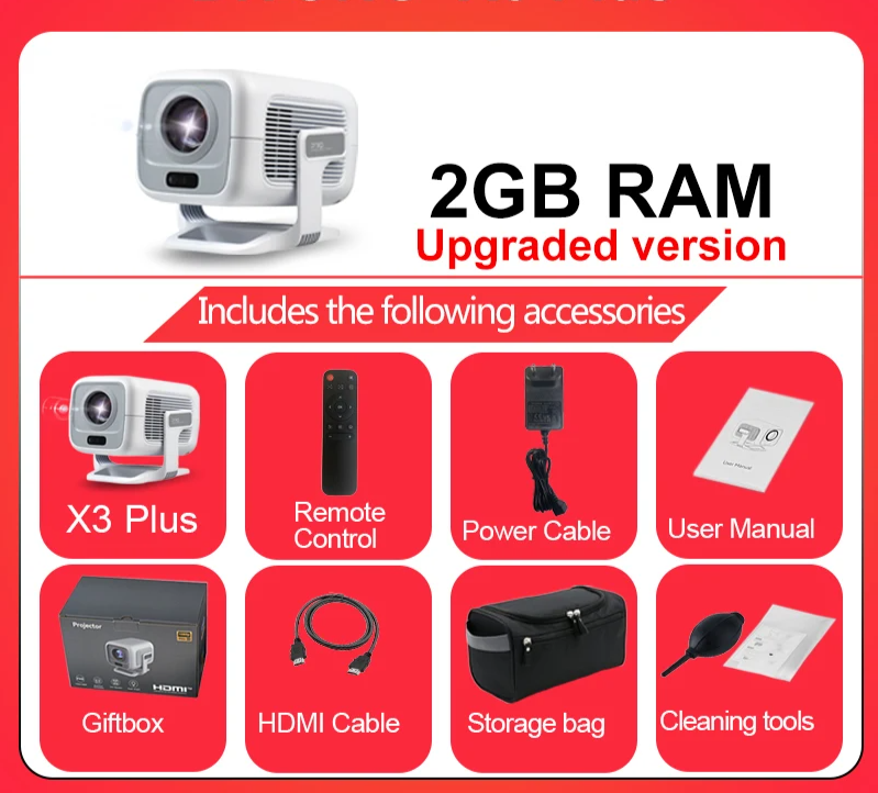 1080P HD Smart Projector – Native Full HD with 4K Support by Snagg A Projector