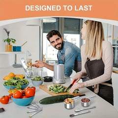 Measuring Cup & Spoon Set Stainless Steel Precision Tools by Snagg A Measuring Set