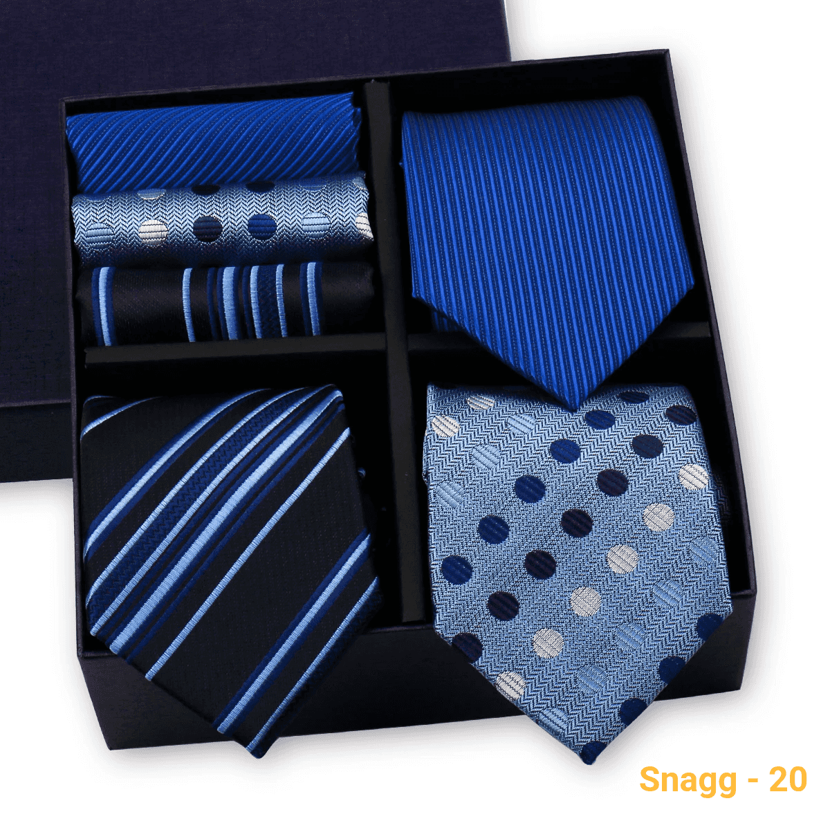 Formal Men’s Tie Collection — 3 Luxury Neckties & Handkerchiefs - GL-27 - Others In Fashion