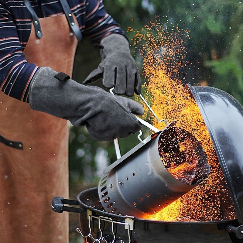 4 x Pair Genuine Leather Welding Gloves