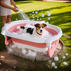 Foldable Pet Washing Station with Stand by Snagg A Grooming Tool