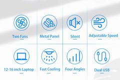 Large Gaming Laptop Cooling Pad for 12″–16″ by Snagg A Cooling Pad