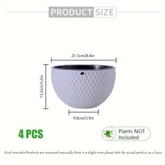 4pcs Hanging Flower Pots with Chains by Snagg A Pot