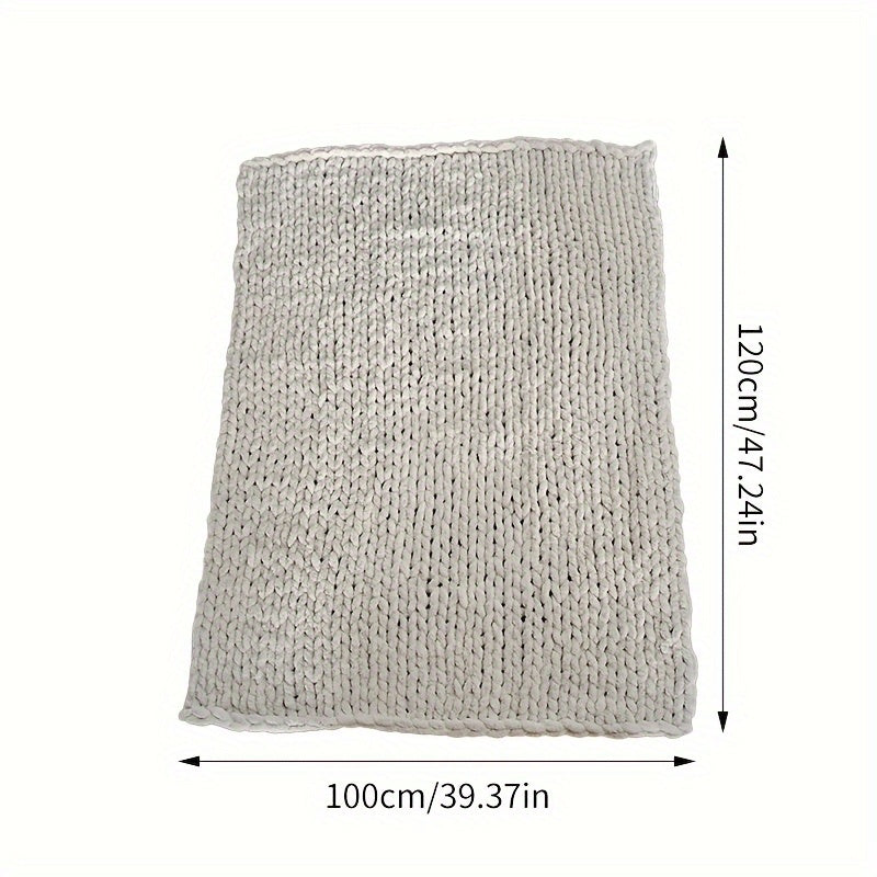 Cozy Chenille Chunky Knit Throw Blanket by Snagg A Throw