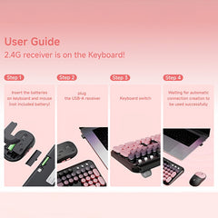Wireless Keyboard & Mouse Set – 2.4G Connection with Colorful Gradient Design by Snagg A Keyboard