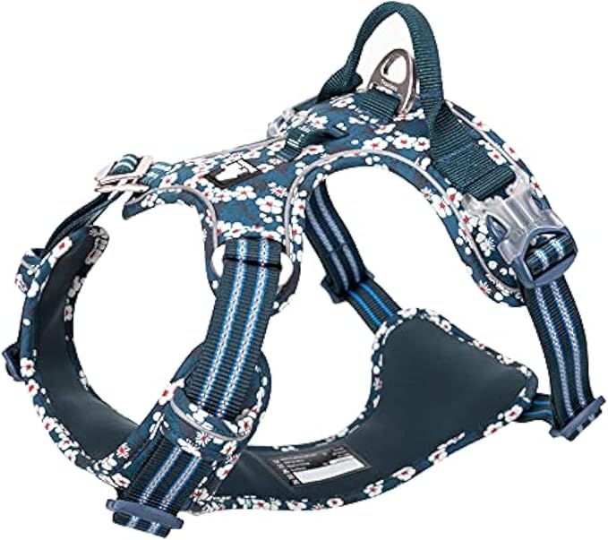 Tactical Dog Floral Harness by Snagg A Harness