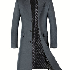Stylish Wool Blend Men’s Retro Long Coat by Snagg A Coat