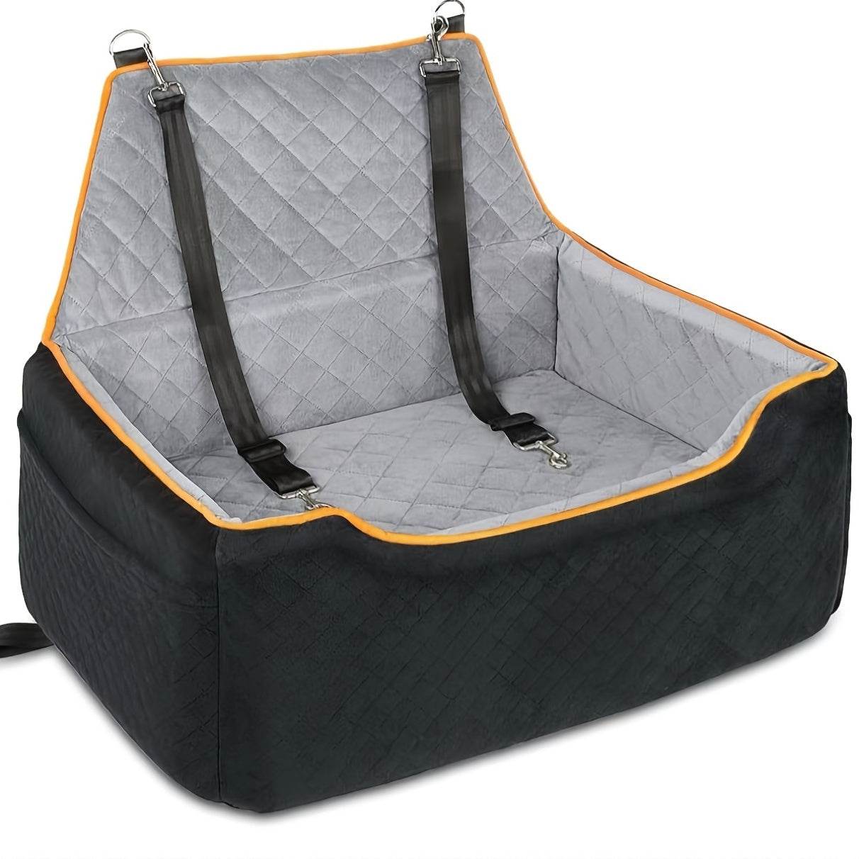 Dog Car Large Booster Seat with Safety Straps - SnaggIt