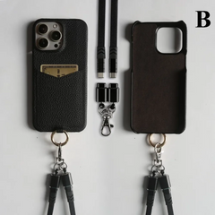 Multifunctional Leather Crossbody Case For iPhone 16 Pro Max / Series