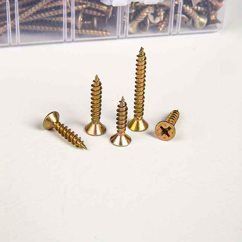 650 Piece M4 Galvanized Screw Set (16–70mm Assorted Sizes) - Pcs combination set - Power Tools Gadget