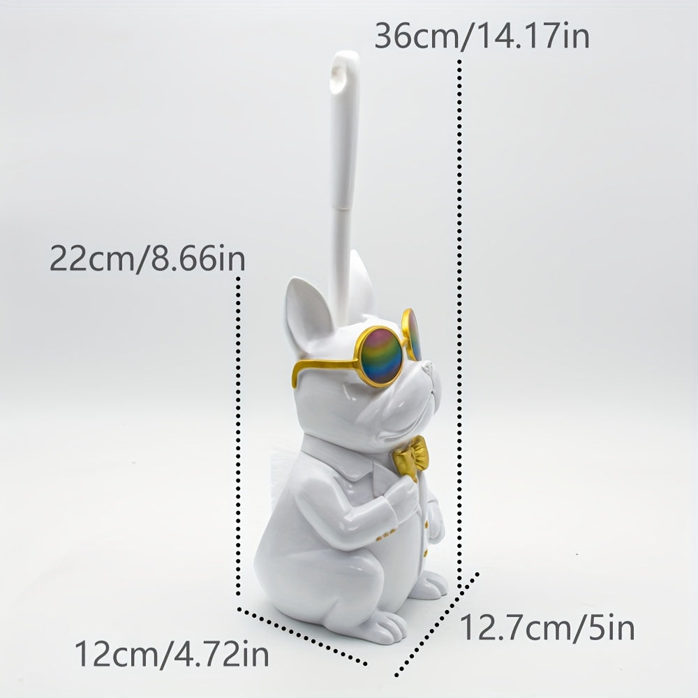 Resin Dog Sculpture Toilet Brush Holder by Snagg A Toilet Brush
