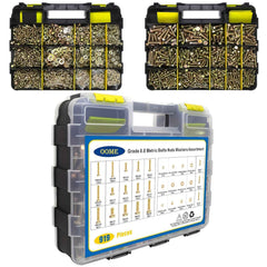 919pcs 8.8 Grade Metric Screws M4 M5 M6 M8 Heavy Duty Bolts and Nuts Set Yellow Galvanized Length Range 12-30mm