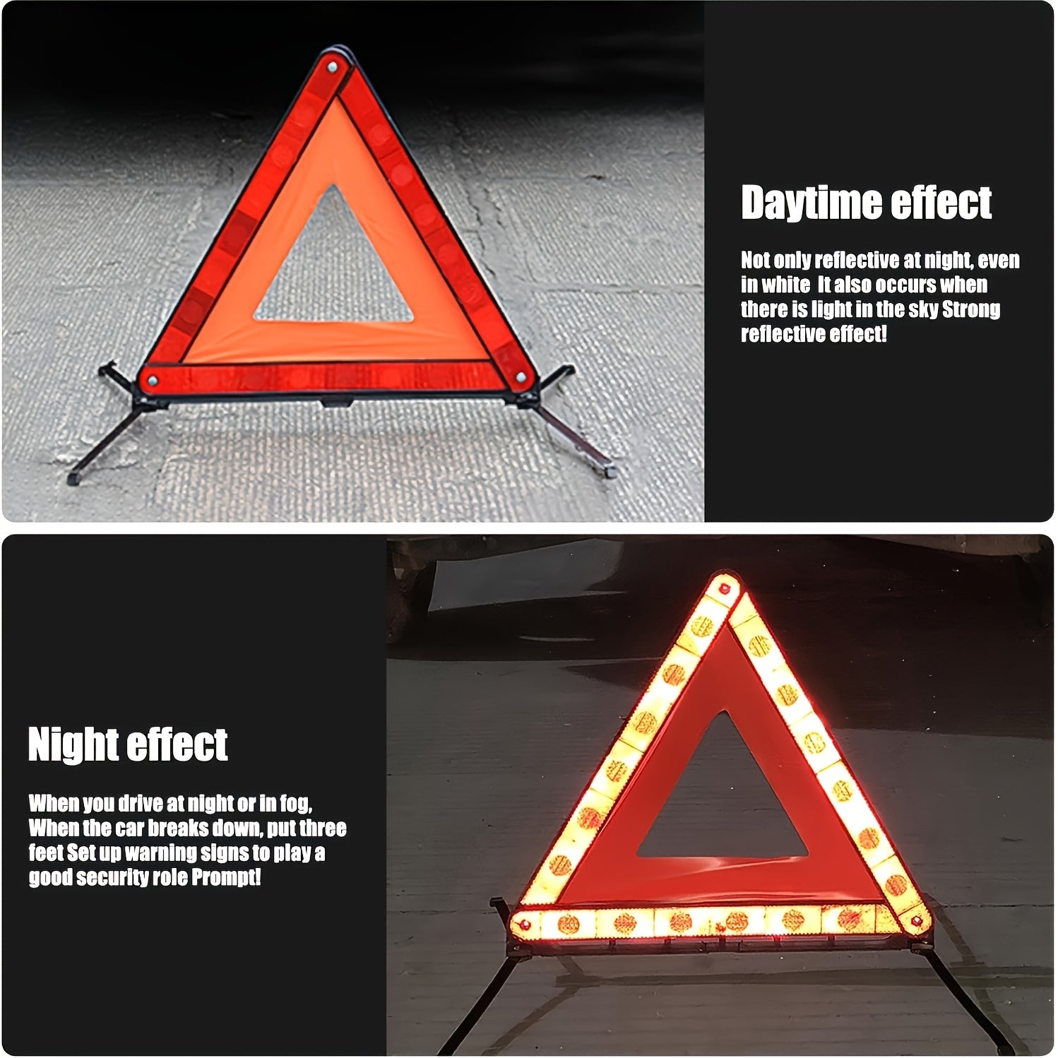6pcs Reflective Safety Triangles by Snagg A Safety Triangle