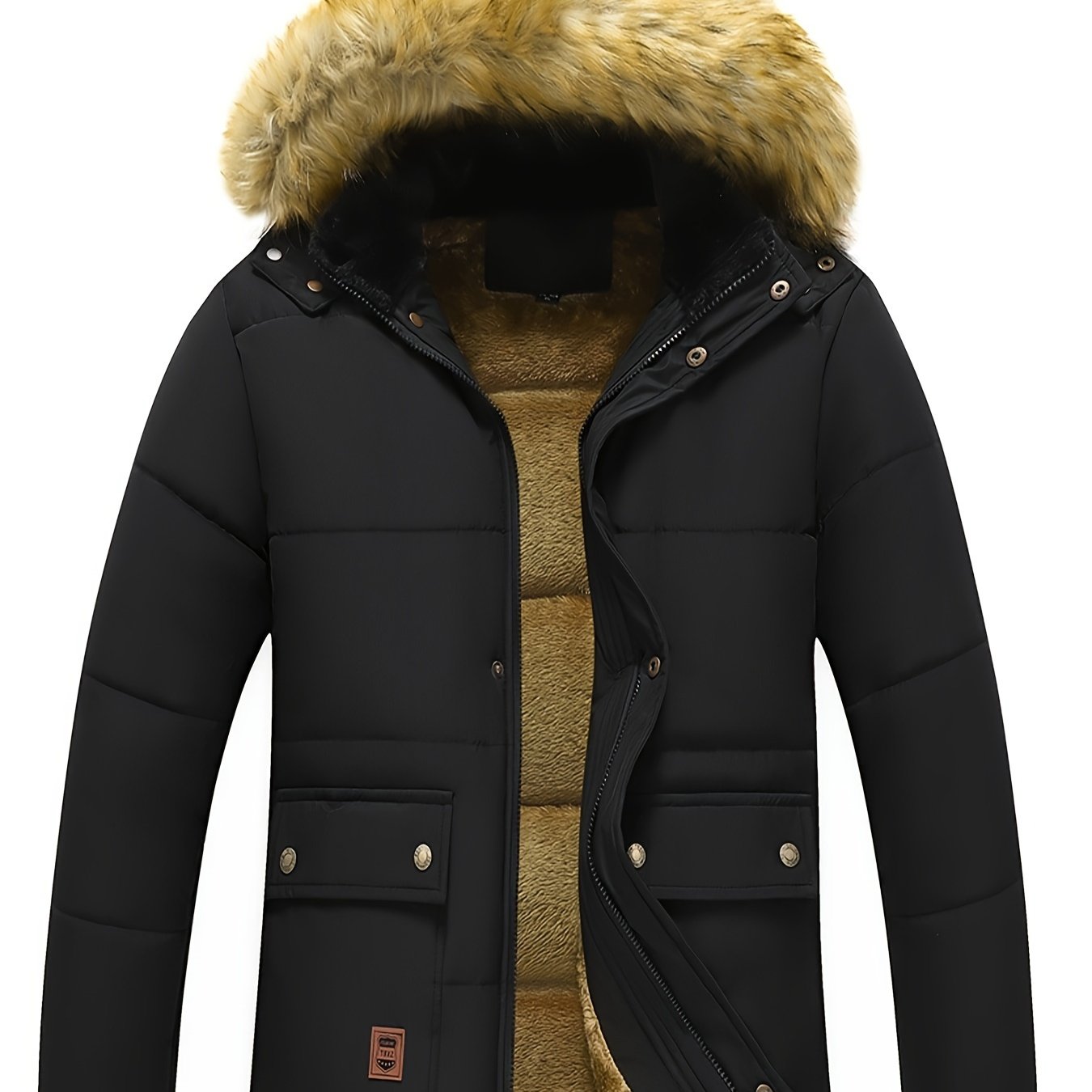 Men’s Heavy-Duty Winter Jacket with Detachable Hood by Snagg A Jacket
