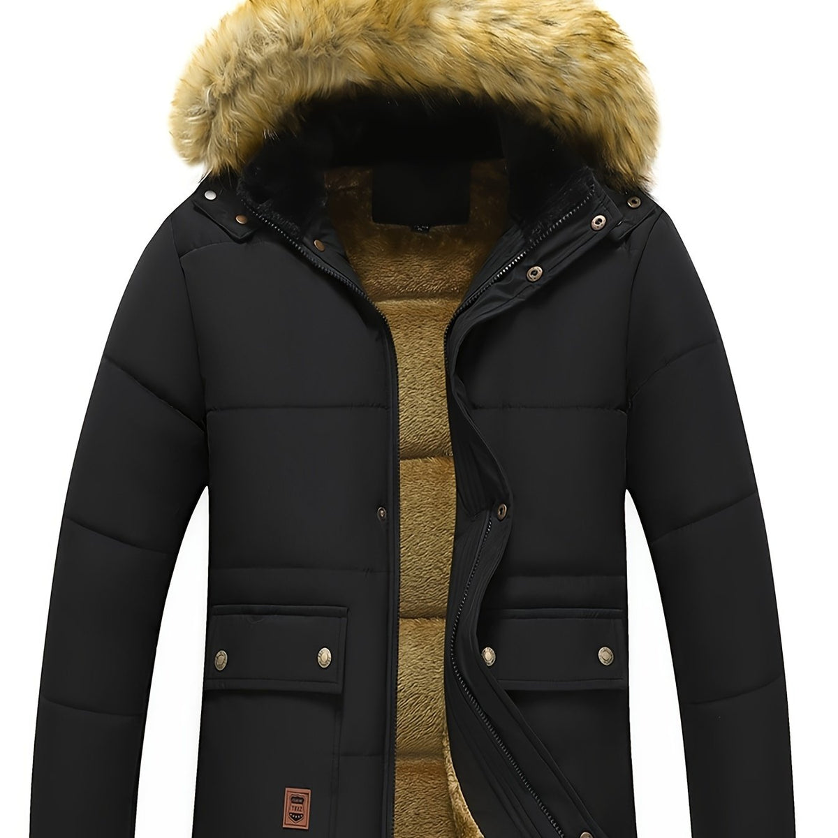Men’s Heavy-Duty Winter Jacket with Detachable Hood by Snagg A Jacket