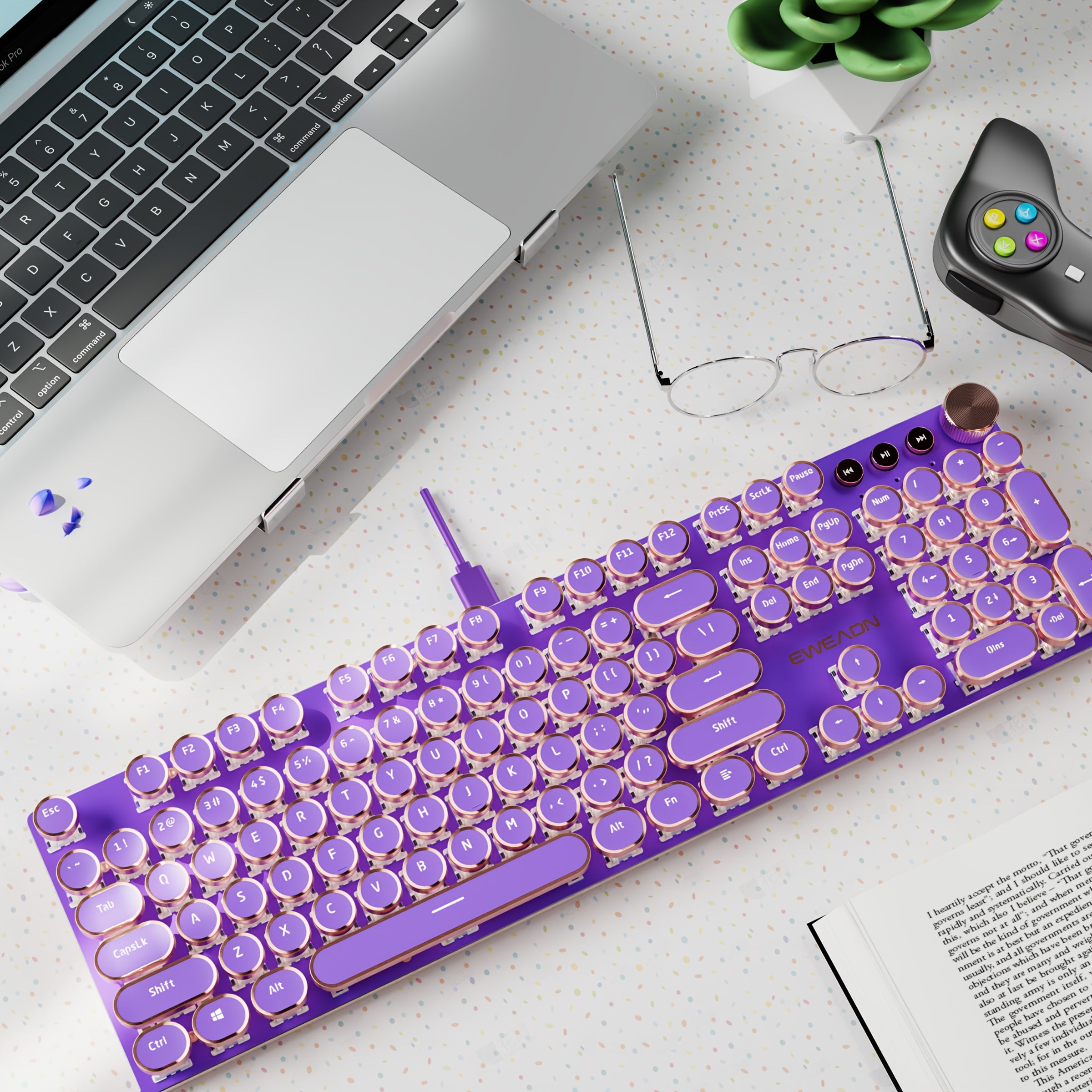 Retro Typewriter Mechanical Keyboard for PC & Laptop by Snagg A Keyboard