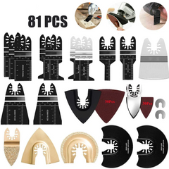 81pcs Oscillating Multitool Saw Blades Set | Quick-Change Universal Fit for Major Tool Brands