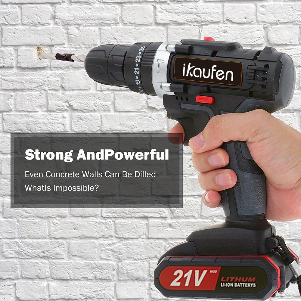 21V Cordless Electric Drill Set