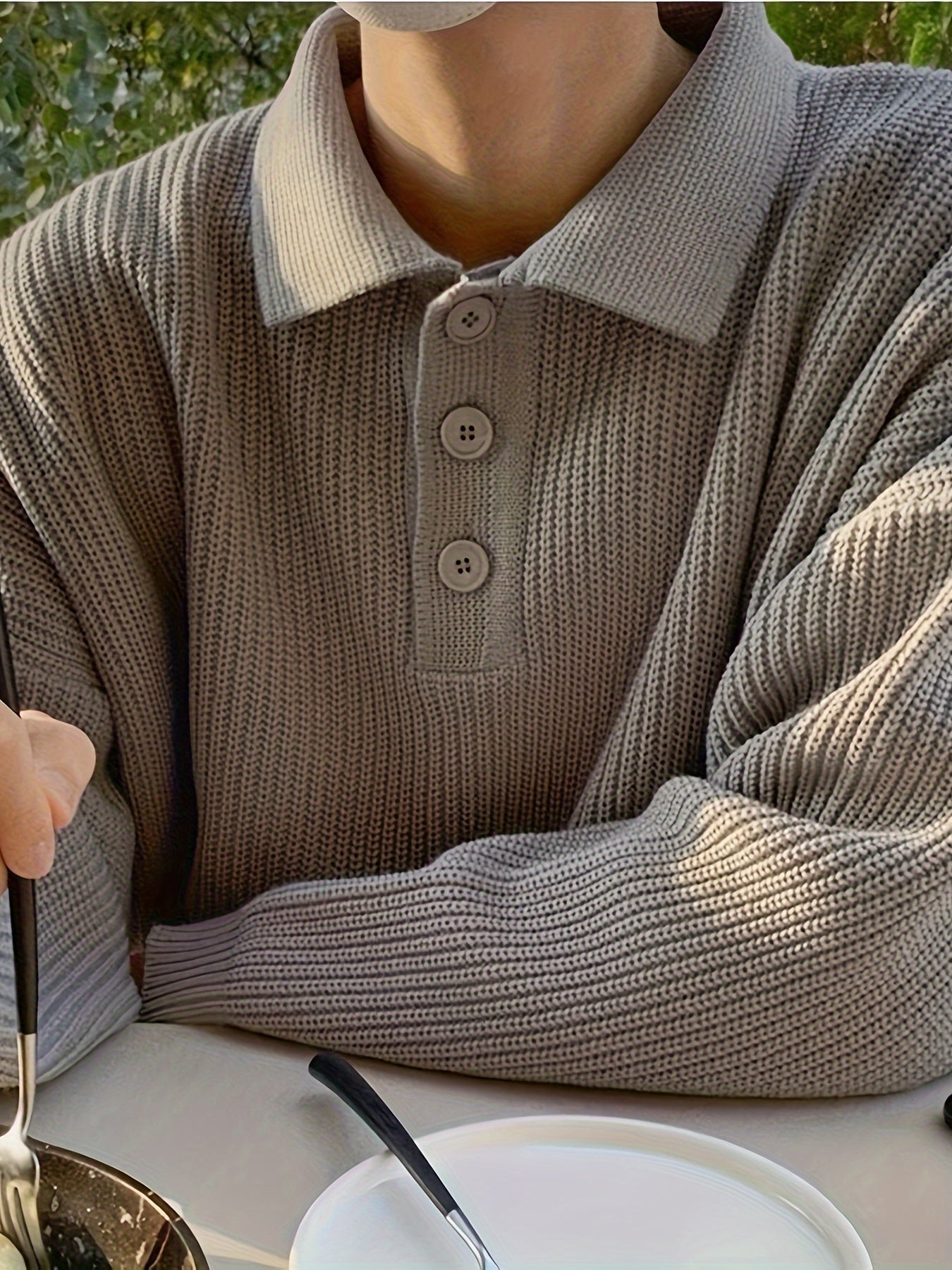 Men’s Loose Striped Knitted Golf Sweater by Snagg A Jumper